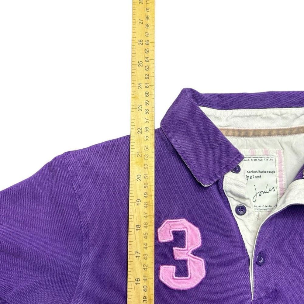 Joules Rugby Polo Short Sleeve Shirt Womens Small S Purple Pink - Picture 10 of 11